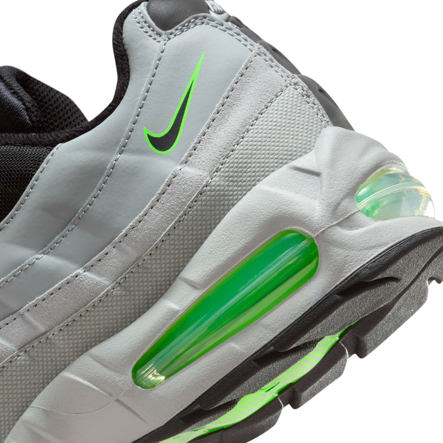 Nike Air Max 95 Big Bubble Men's Shoes Color: Lt Smoke Grey/black-green Strike-white IH1228-002