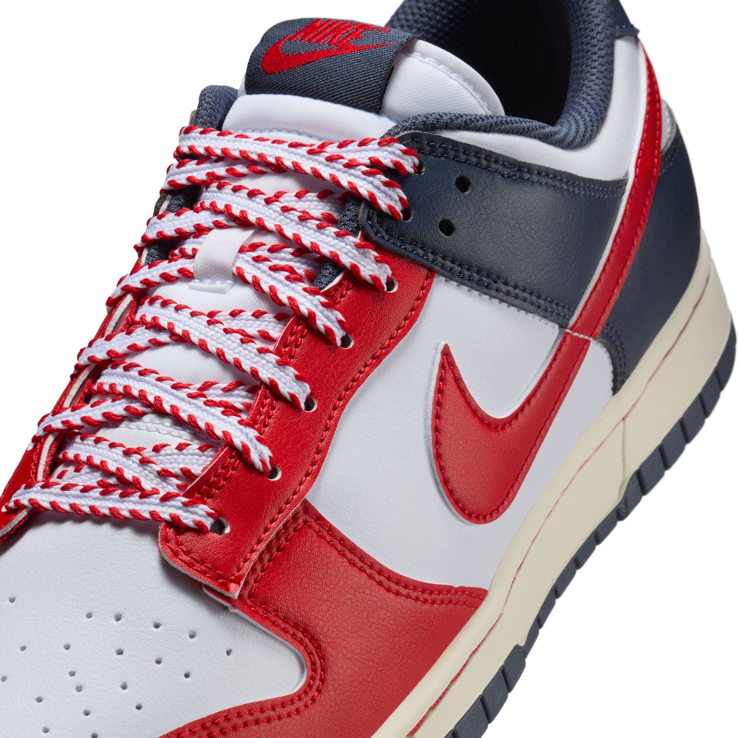Nike Dunk Low Retro Men's Shoes Color: White/university Red-thunder Blue IM2222-100