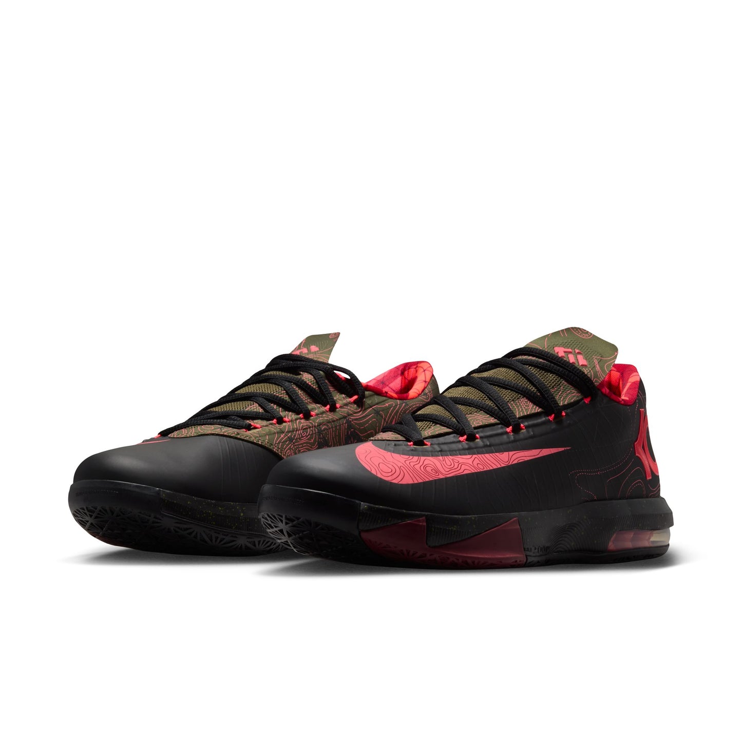 KD VI Mens Shoes Color: Black/Atomic Red/Medium Olive/Noble Red Style: IM4409-001