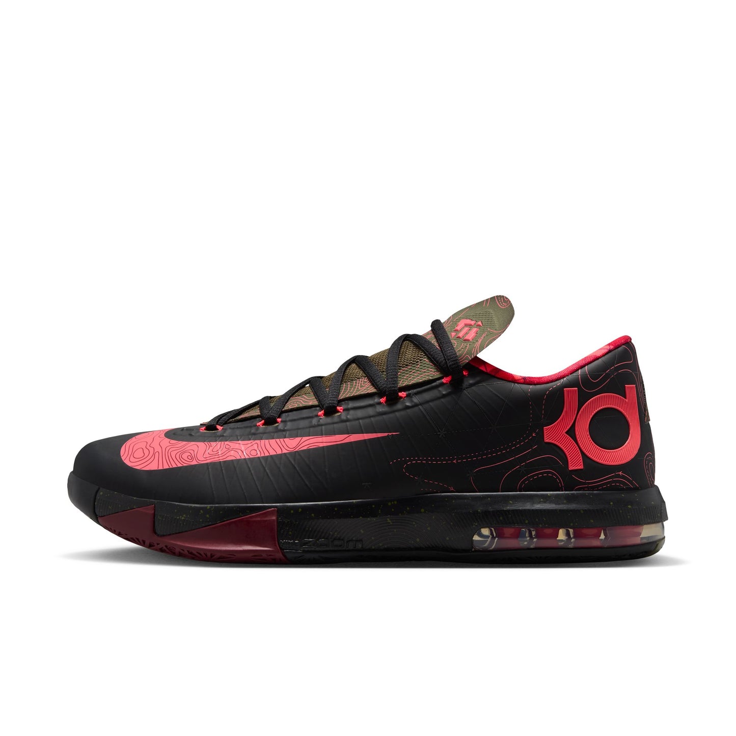KD VI Mens Shoes Color: Black/Atomic Red/Medium Olive/Noble Red Style: IM4409-001