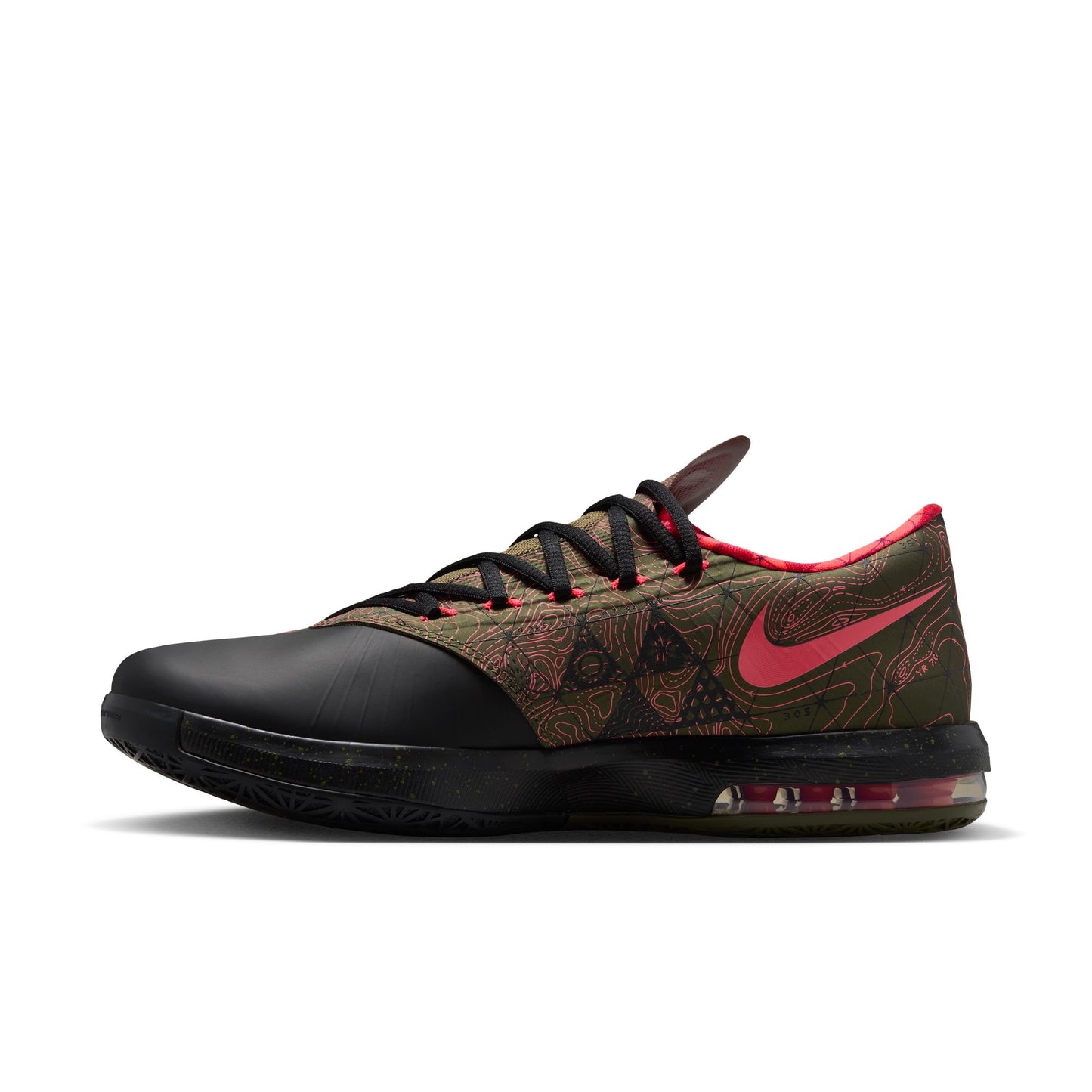 KD VI Mens Shoes Color: Black/Atomic Red/Medium Olive/Noble Red Style: IM4409-001