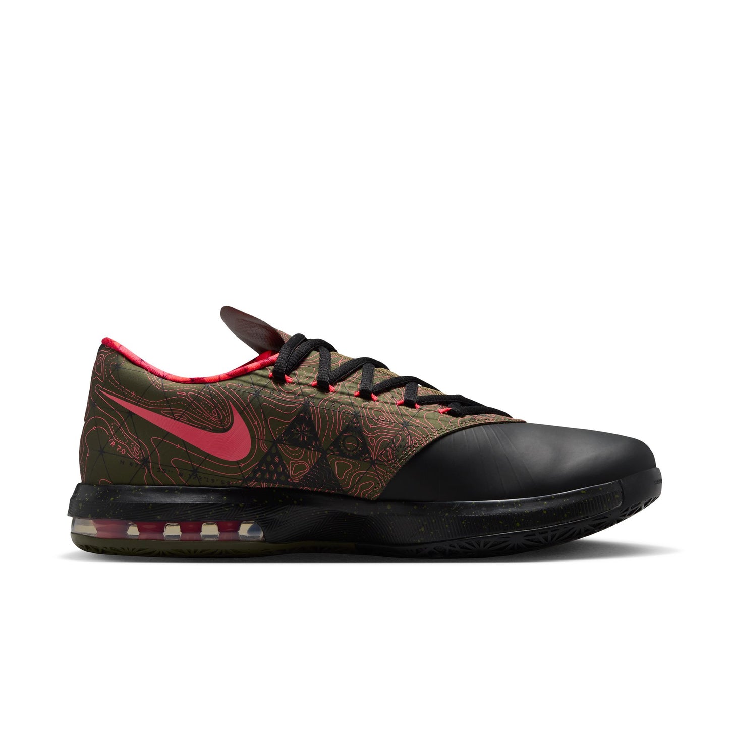 KD VI Mens Shoes Color: Black/Atomic Red/Medium Olive/Noble Red Style: IM4409-001