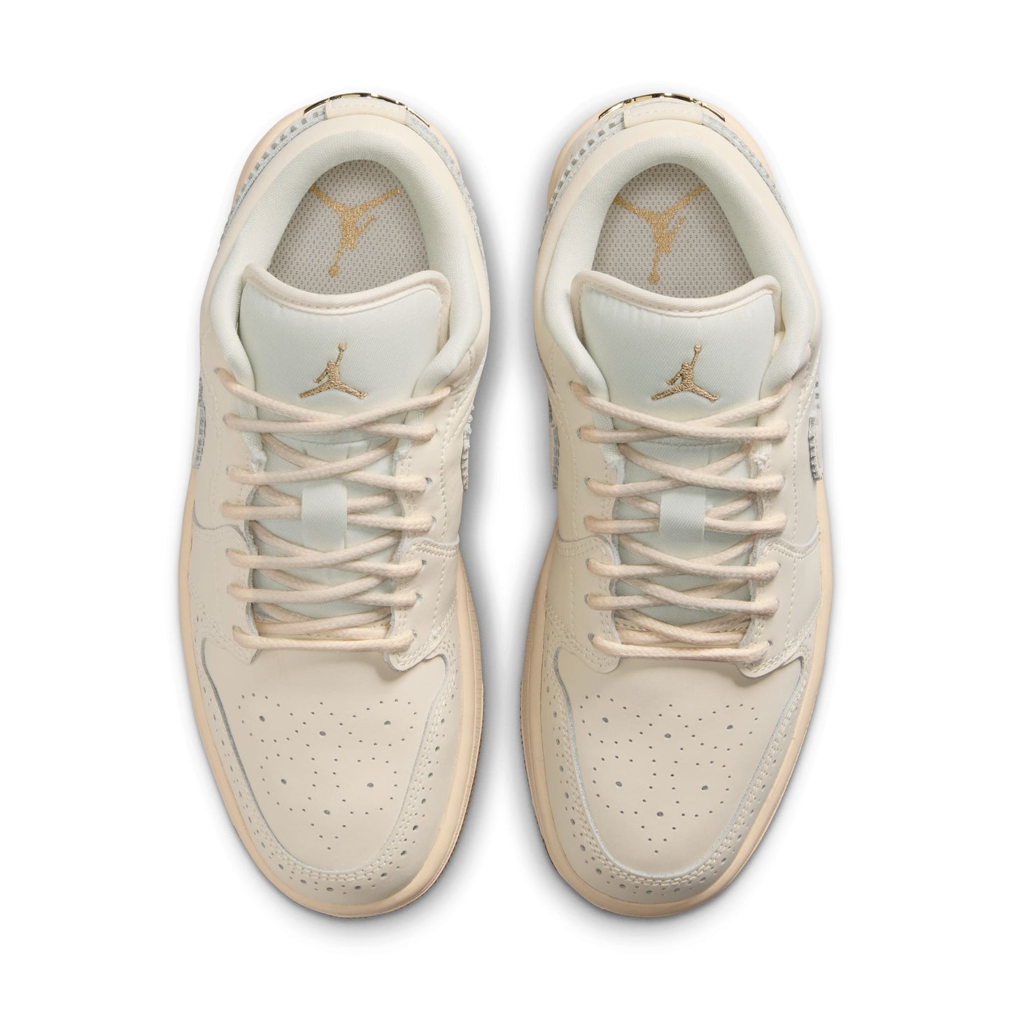 Air Jordan 1 Low SE Womens Shoes Color: Chalk/Chalk/Metallic Gold/Pearl White Style: IO0759-100