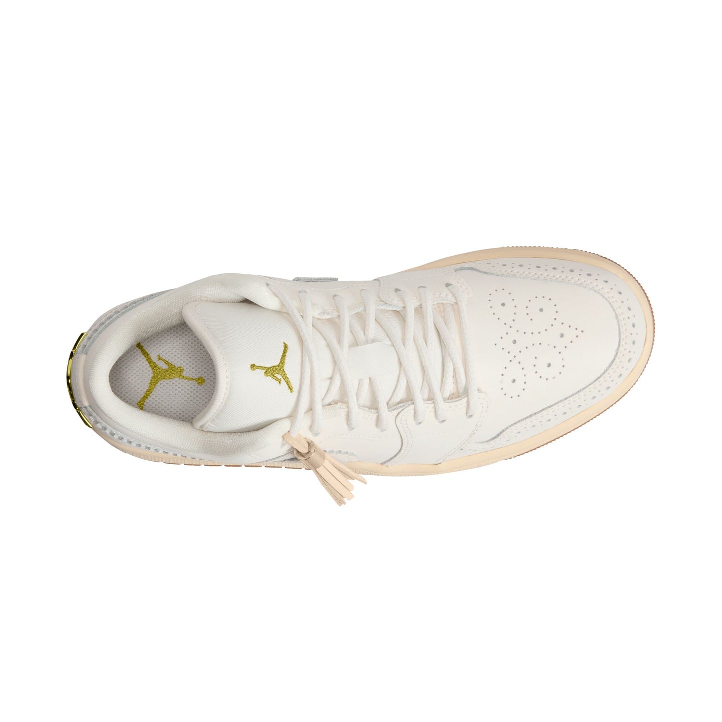 Air Jordan 1 Low SE Womens Shoes Color: Chalk/Chalk/Metallic Gold/Pearl White Style: IO0759-100