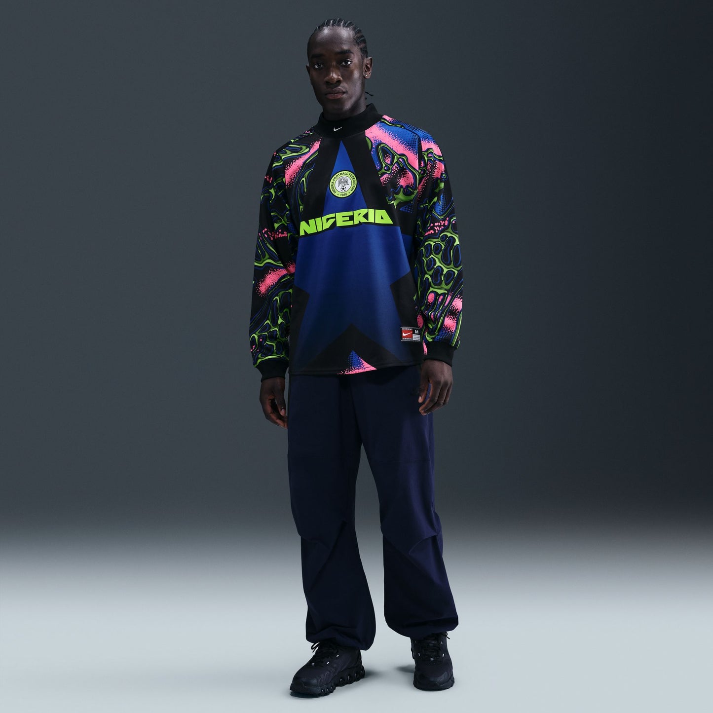 NIKE NIGERIA GOALKEEPER JERSEY BLACK/HYPER PINK/WHITE  IO0782-010