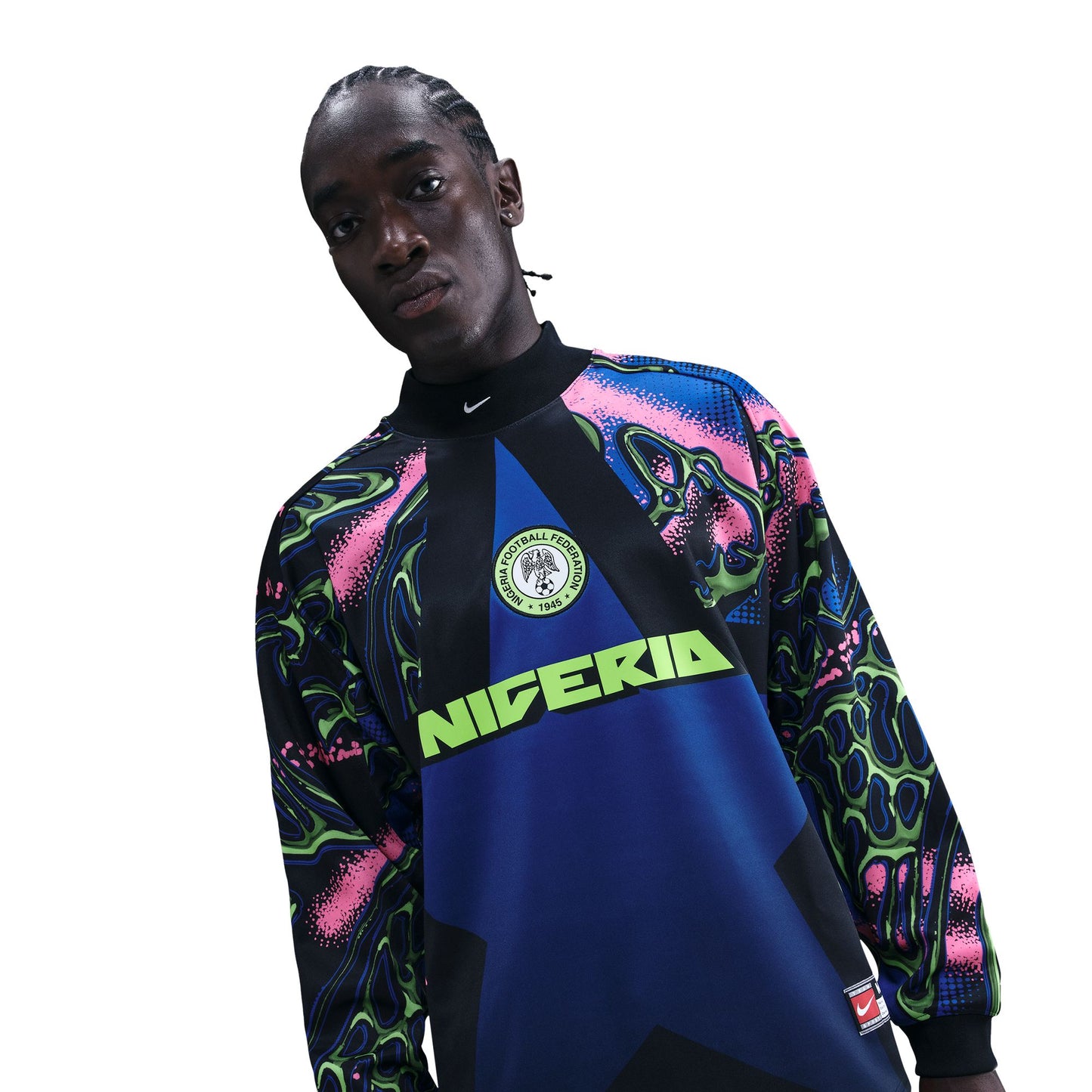 NIKE NIGERIA GOALKEEPER JERSEY BLACK/HYPER PINK/WHITE  IO0782-010