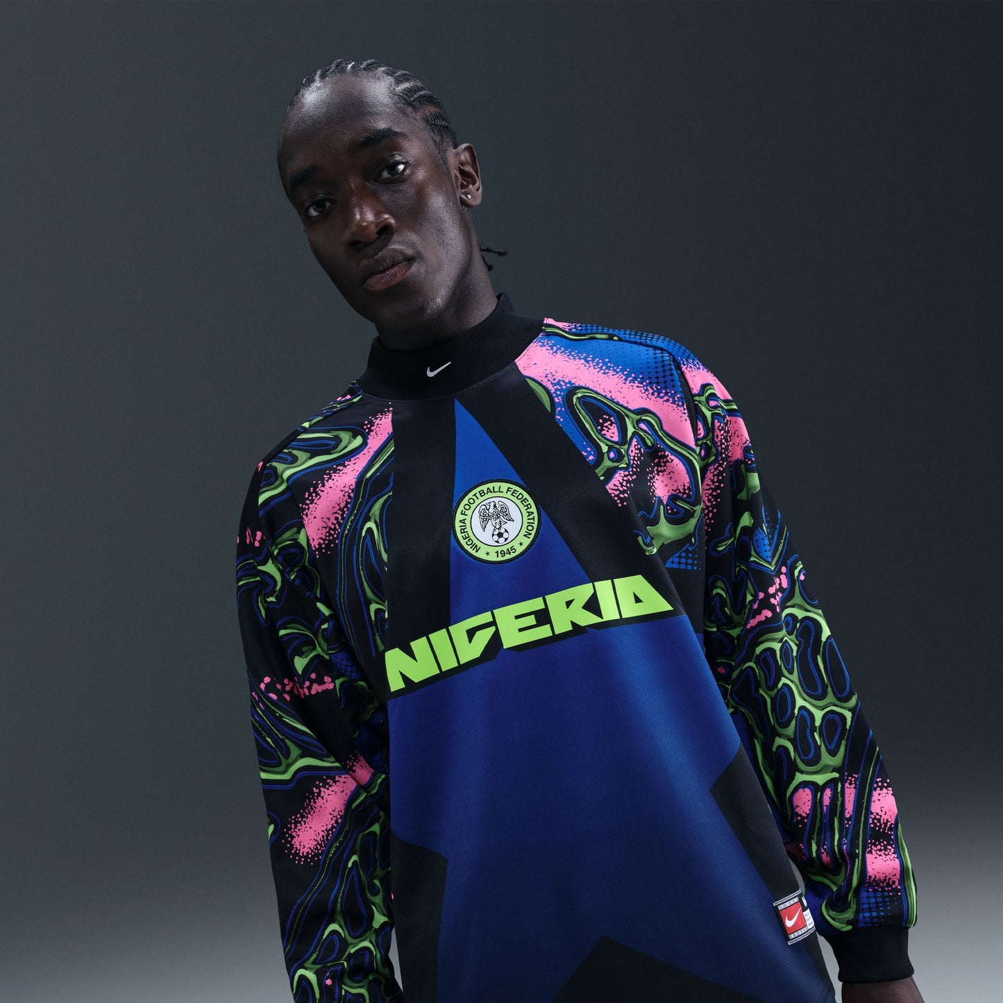 NIKE NIGERIA GOALKEEPER JERSEY BLACK/HYPER PINK/WHITE  IO0782-010
