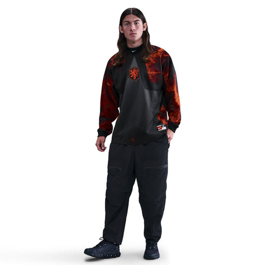 NIKE NETHERLANDS GOALKEEPER JERSEY BLACK/HYPER CRIMSON/WHITE IO0785-010