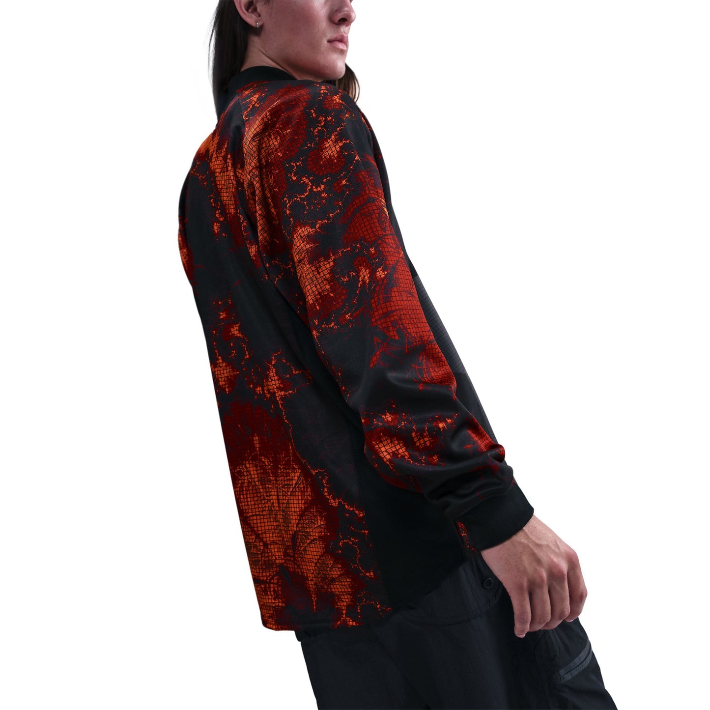 NIKE NETHERLANDS GOALKEEPER JERSEY BLACK/HYPER CRIMSON/WHITE IO0785-010