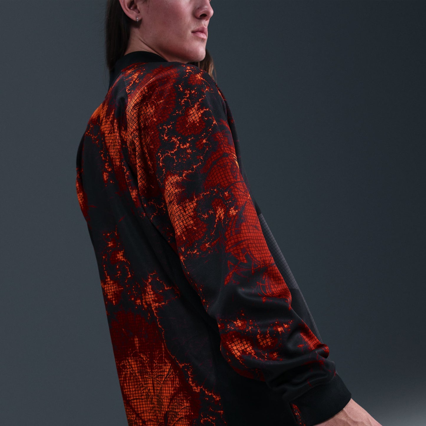 NIKE NETHERLANDS GOALKEEPER JERSEY BLACK/HYPER CRIMSON/WHITE IO0785-010