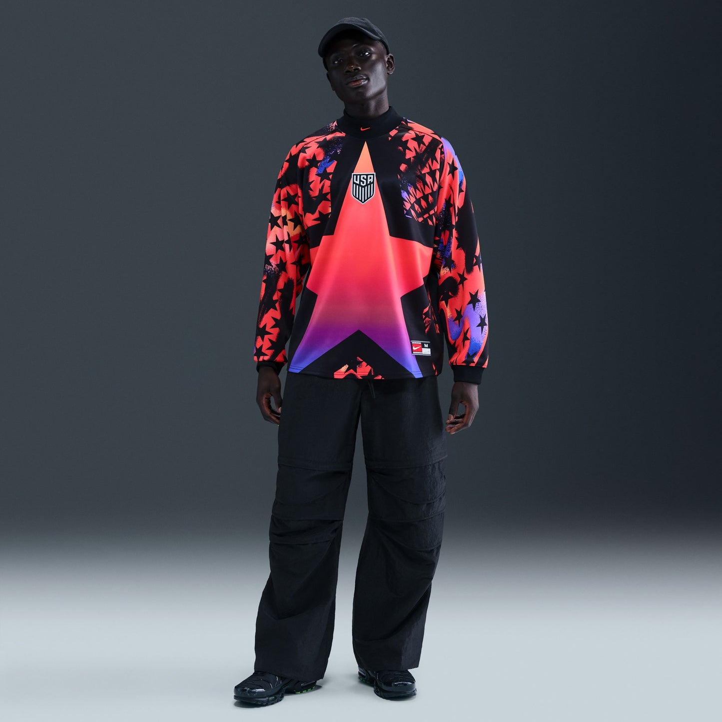 NIKE USA GOALKEEPER JERSEY BLACK/BRIGHT CRIMSON/BRIGHT CRIMSON IO0786-010