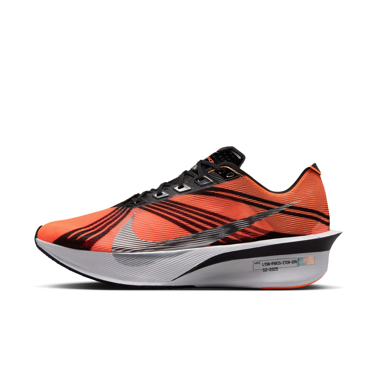Nike Vaporfly 4 x DISTANCE Men's Road-Racing Shoes, TOTAL ORANGE/METALLIC SILVER-BLACK-WHITE, photo 15 of 26