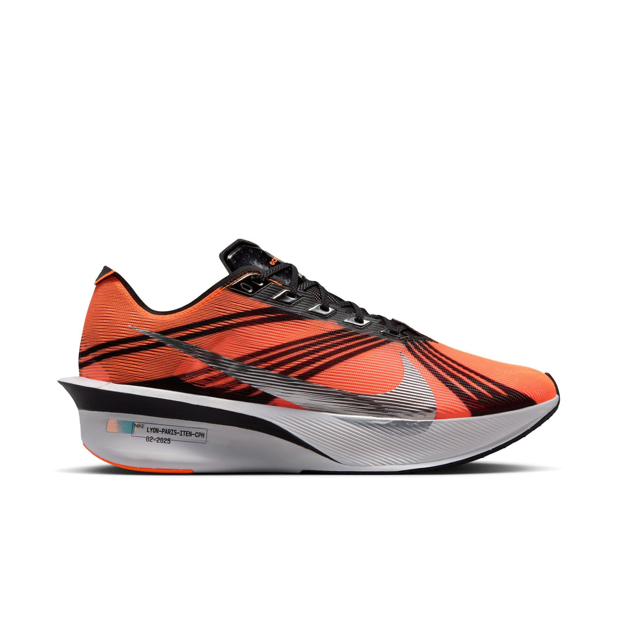 Nike Vaporfly 4 x DISTANCE Men's Road-Racing Shoes, TOTAL ORANGE/METALLIC SILVER-BLACK-WHITE, photo 17 of 26
