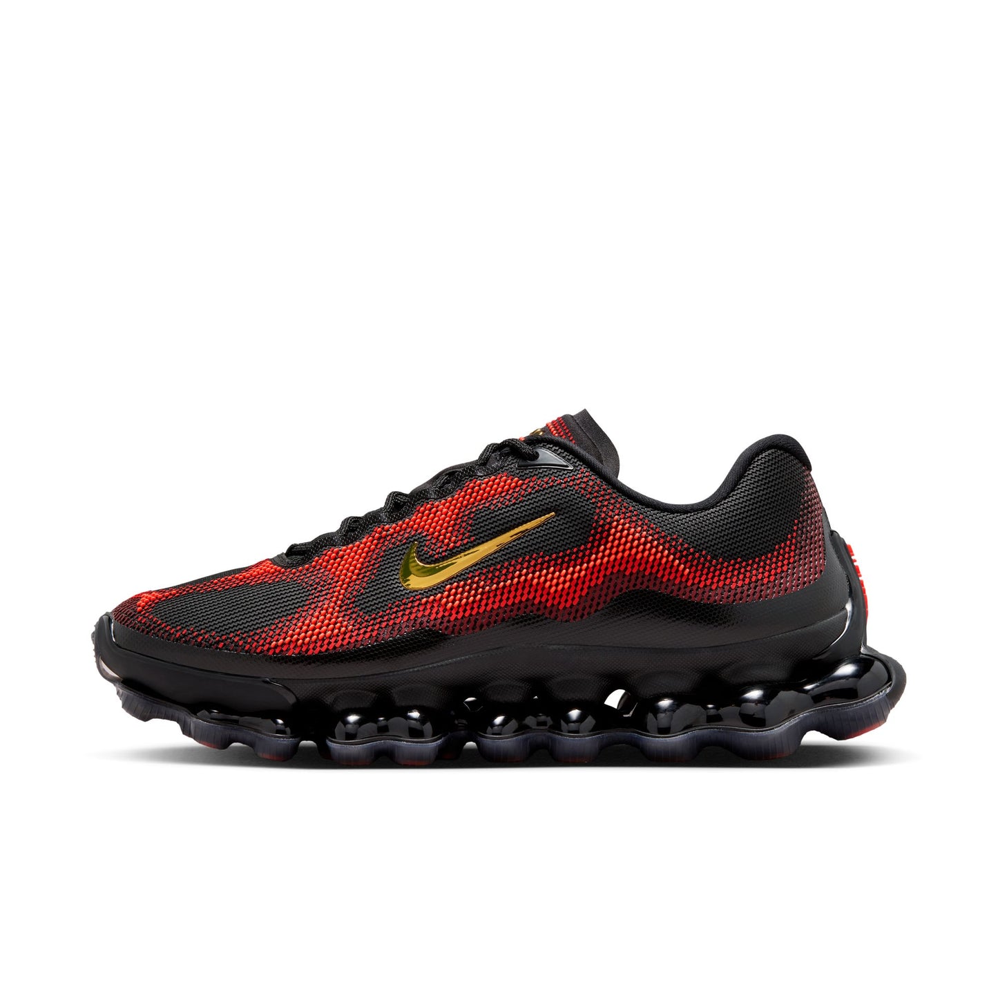Nike Air Liquid Max Color: BLACK/METALLIC GOLD-TEAM RED-FIRE RED Style: IQ7634-002