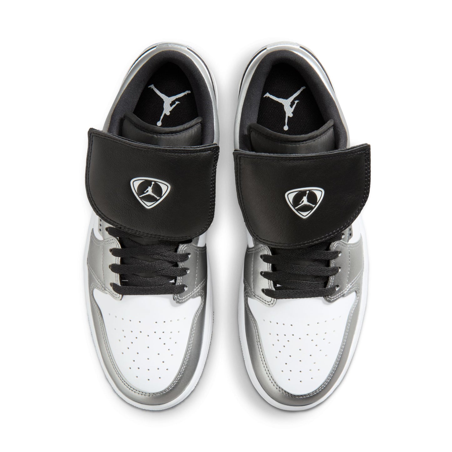 Air Jordan 1 Low SE Color: WHITE/BLACK-WHITE-METALLIC SILVER Style: IR2278-100