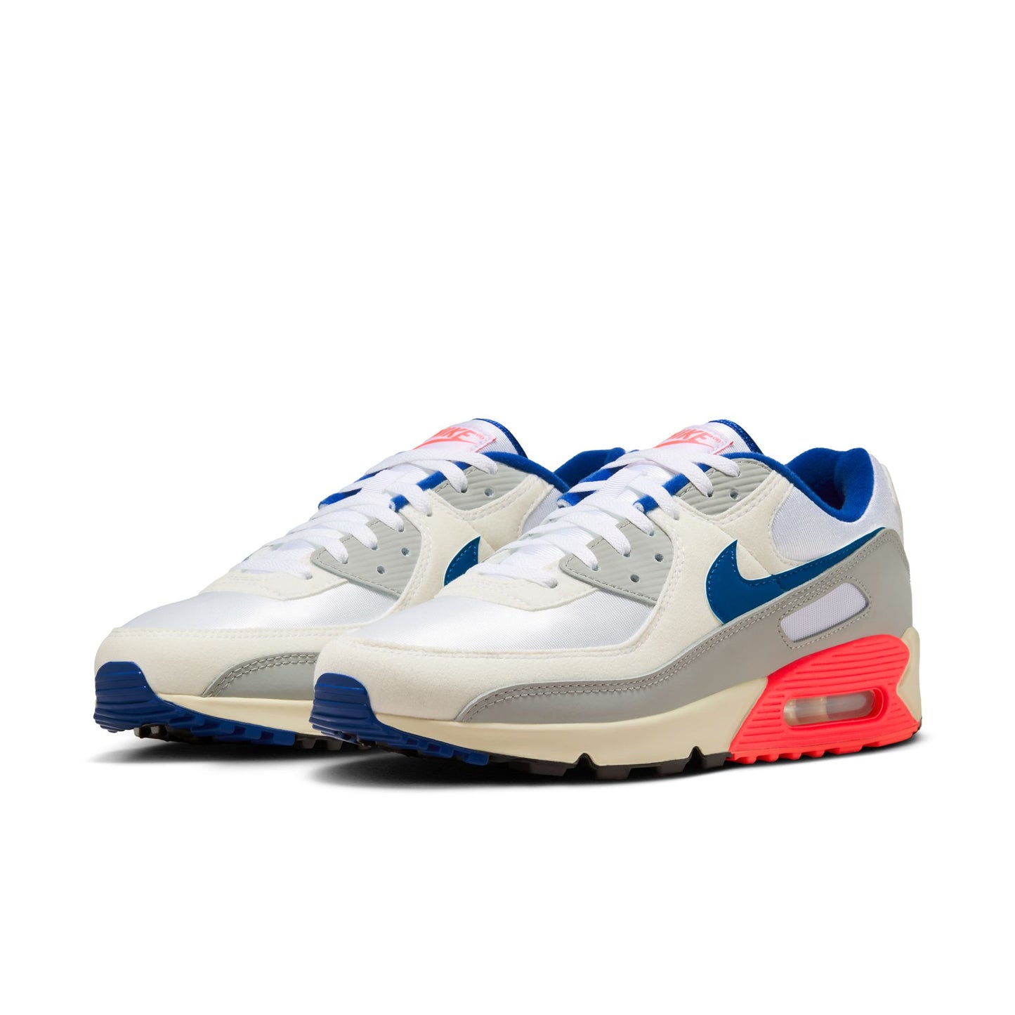 Nike Air Max 90 Color: LT BASE GREY/SPORT ROYAL-COCONUT MILK Style: IU0767-001