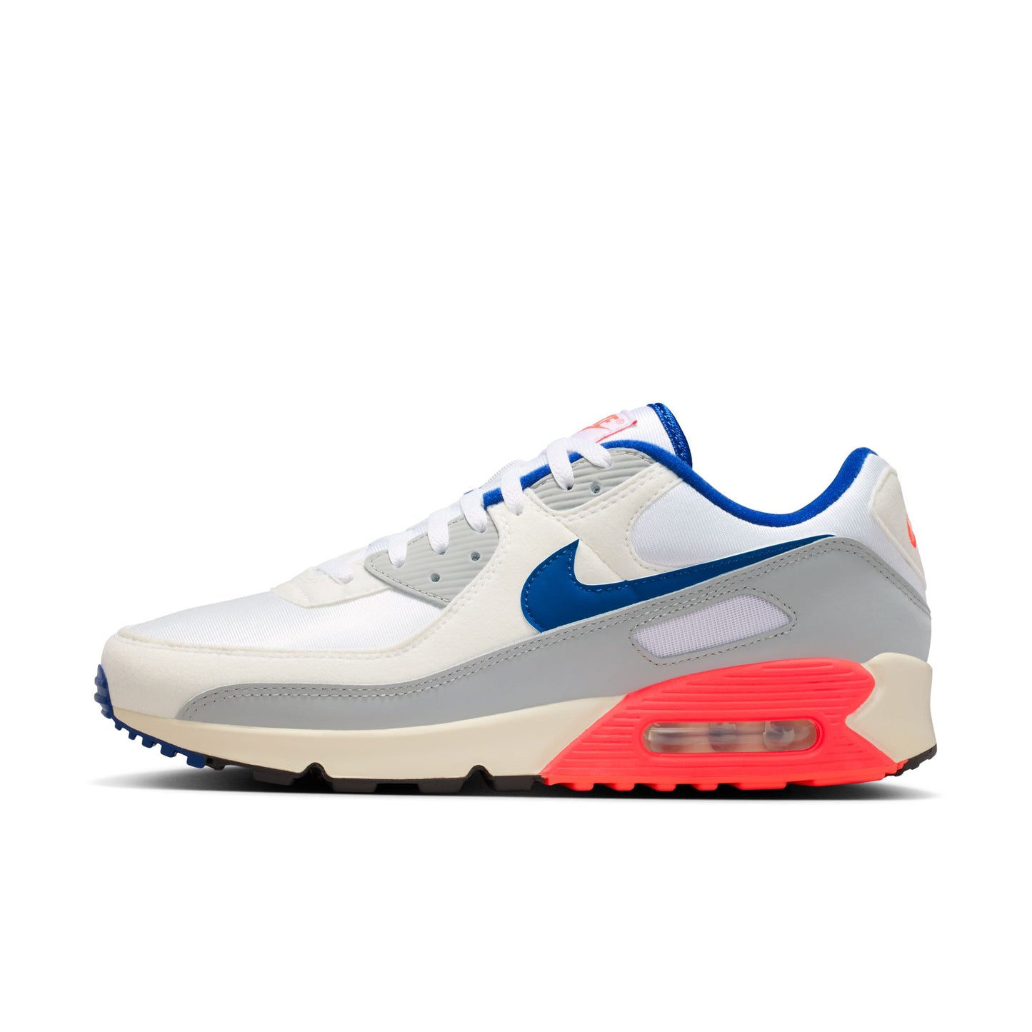 Nike Air Max 90 Color: LT BASE GREY/SPORT ROYAL-COCONUT MILK Style: IU0767-001