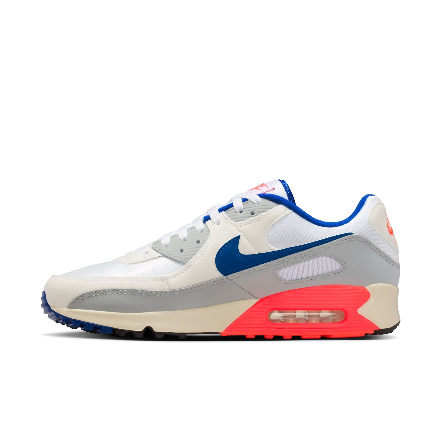 Nike Air Max 90 Color: LT BASE GREY/SPORT ROYAL-COCONUT MILK Style: IU0767-001
