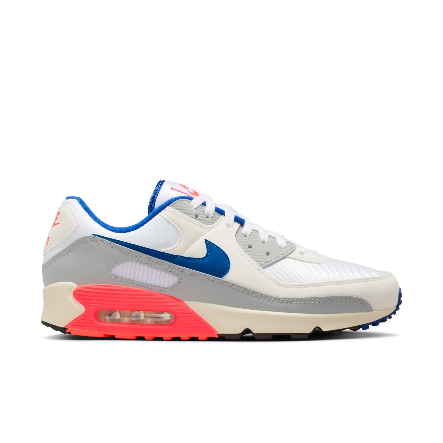 Nike Air Max 90 Color: LT BASE GREY/SPORT ROYAL-COCONUT MILK Style: IU0767-001