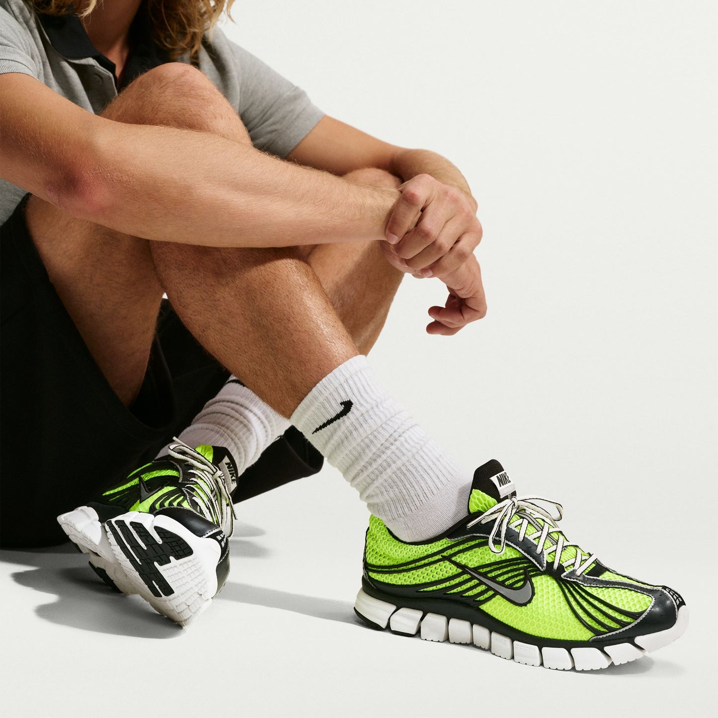 NIKE ZOOM SKYLON 11 Mens Shoes Color: Volt/Metallic Silver/Black/Lt Smoke Grey Style: IU1869-700