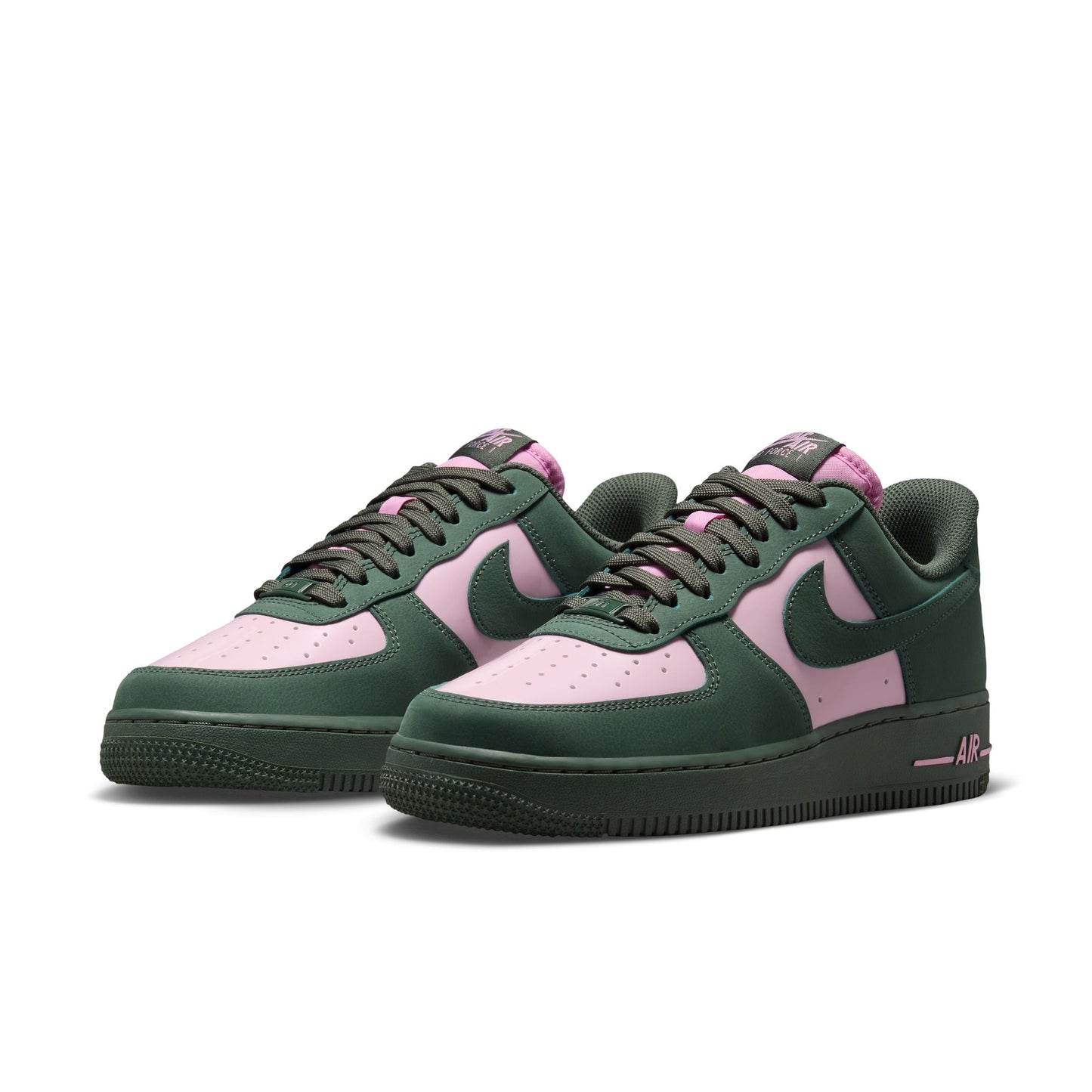 Nike Air Force 1 '07 SE Mens Shoes Color: Camo Green/Camo Green/Pink Rise Style: IV5103-300