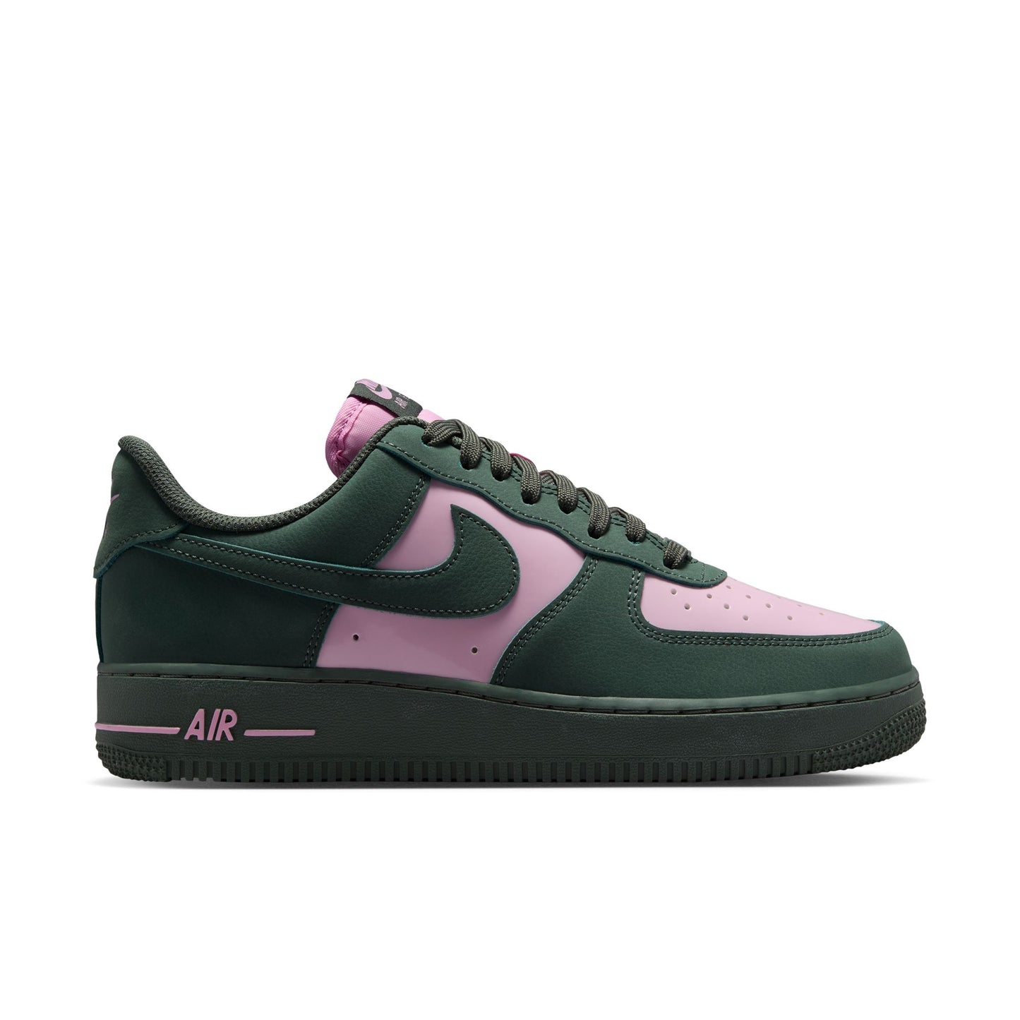 Nike Air Force 1 '07 SE Mens Shoes Color: Camo Green/Camo Green/Pink Rise Style: IV5103-300