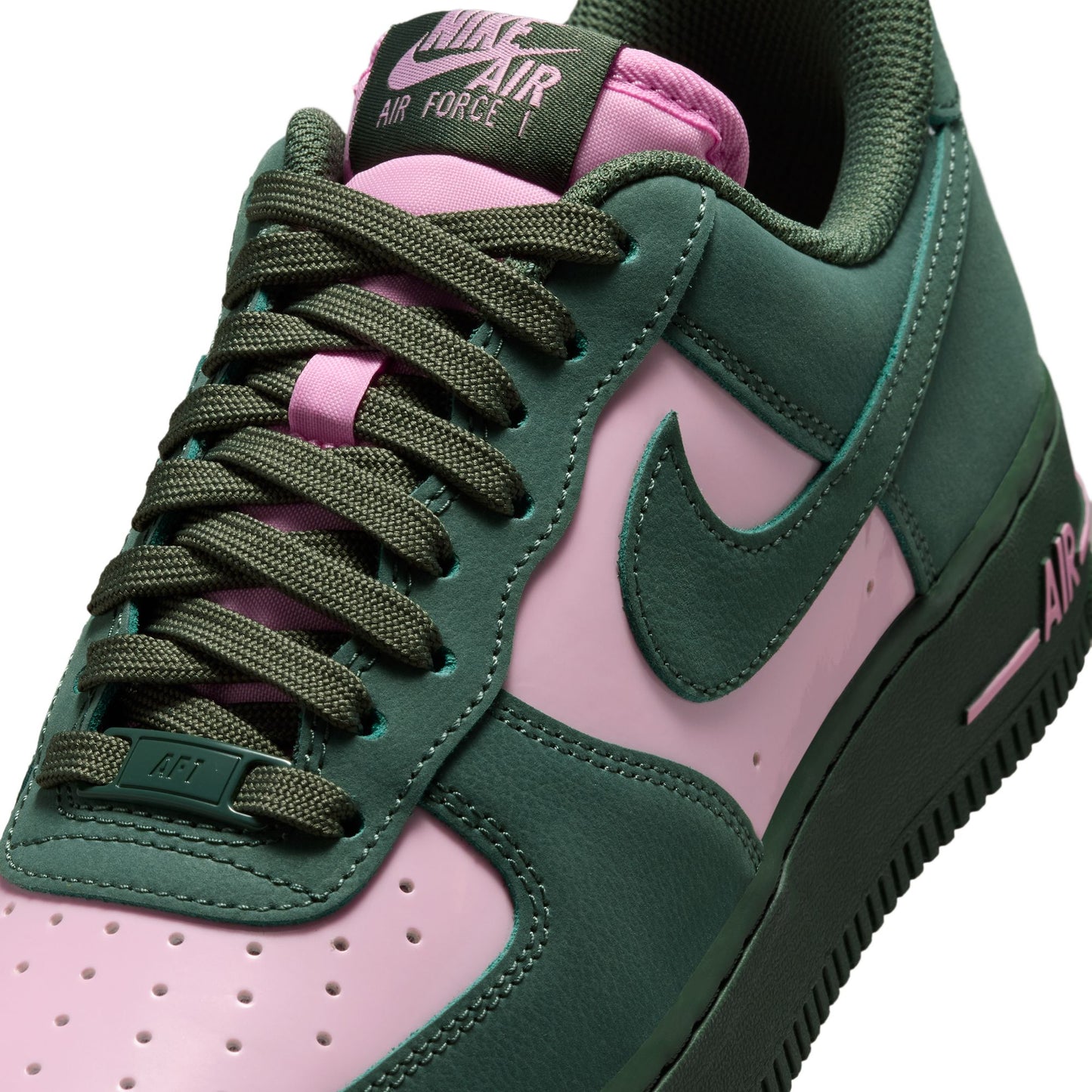 Nike Air Force 1 '07 SE Mens Shoes Color: Camo Green/Camo Green/Pink Rise Style: IV5103-300