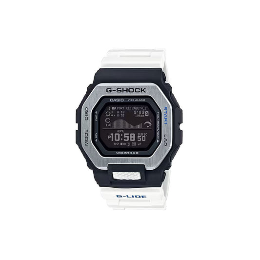 CASIO G-SHOCK G-SLIDE DIGITAL WATCH WHITE RESIN SURF WATCH GBX100-7