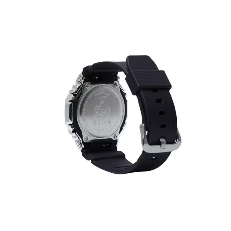 CASIO G-SHOCK METAL CLAD SOLAR BLUETOOTH WATCH WITH BLACK BAND GBM2100-1A