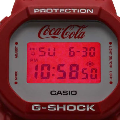 CASIO G-SHOCK X COCA COLA 5600 SERIES DIGITAL WATCH RED/WHITE DW5600CC23-4