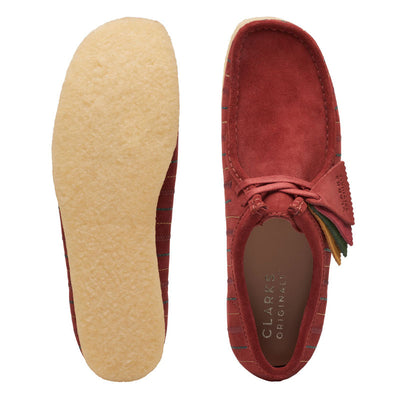 Clarks Wallabee Burgundy Combi 26174512