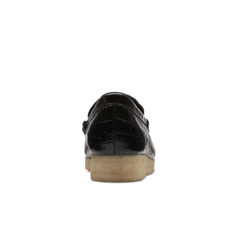 Clarks Wallabee Loafer Black Croc 267174016