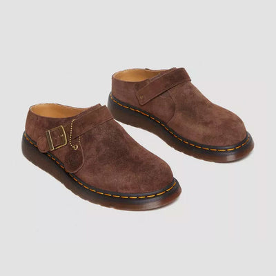 DR.MARTENS ISHAM DARK BROWN OASIS SUEDE MULES 30619201