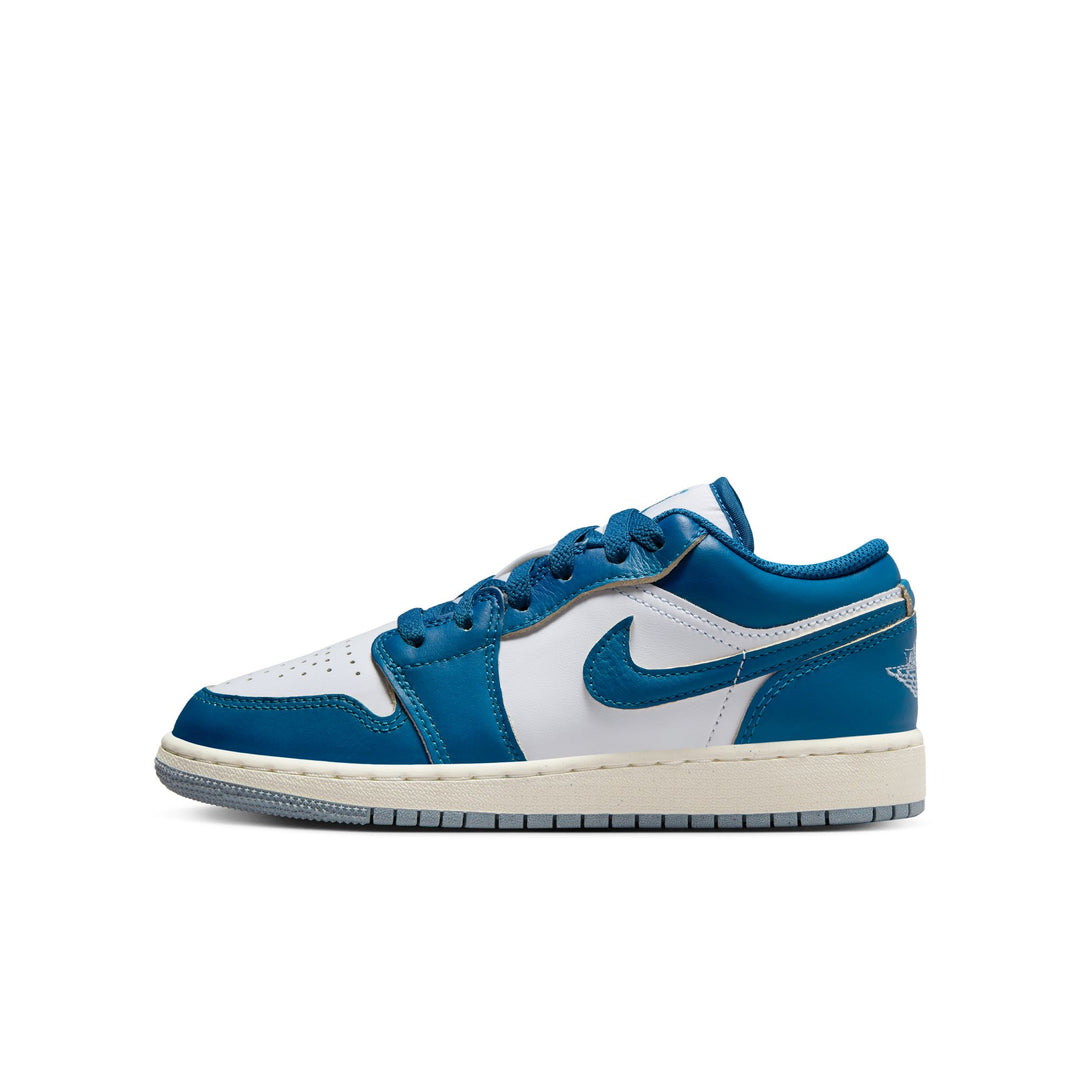 Grade School Air Jordan 1 Low SE GS White/Industrial Blue-Blue Grey-Sa –  Shoe Gallery Inc