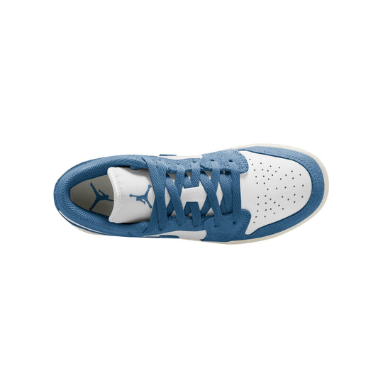 Grade School Air Jordan 1 Low SE GS White/Industrial Blue-Blue Grey-Sail  FN9137-141