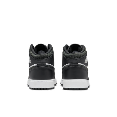 Grade School Air Jordan 1 Mid SE Off Noir/Black-White-Black FB9909-001