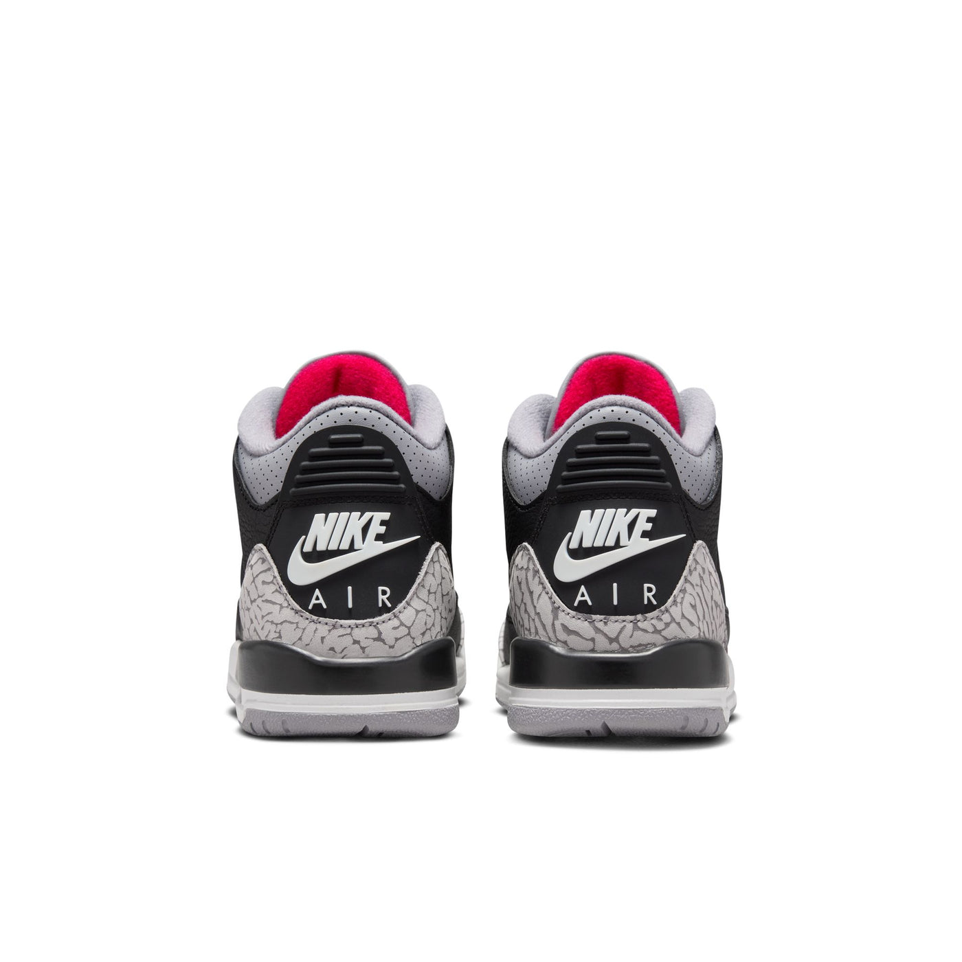 Grade School Air Jordan 3 Retro "Black Cement" BLACK/FIRE RED-CEMENT GREY-SUMMIT WHITE DM0967-010