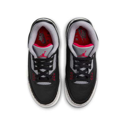 Grade School Air Jordan 3 Retro "Black Cement" BLACK/FIRE RED-CEMENT GREY-SUMMIT WHITE DM0967-010