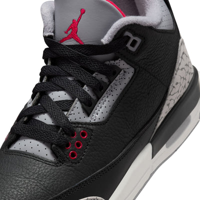 Grade School Air Jordan 3 Retro "Black Cement" BLACK/FIRE RED-CEMENT GREY-SUMMIT WHITE DM0967-010