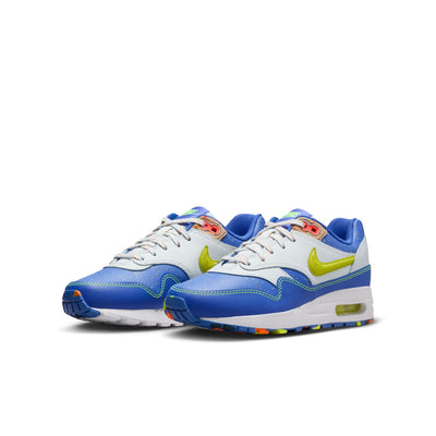 Grade School Nike Air Max 1 Astronomy Blue Photon Dust Total Orange Volt HJ9236-488