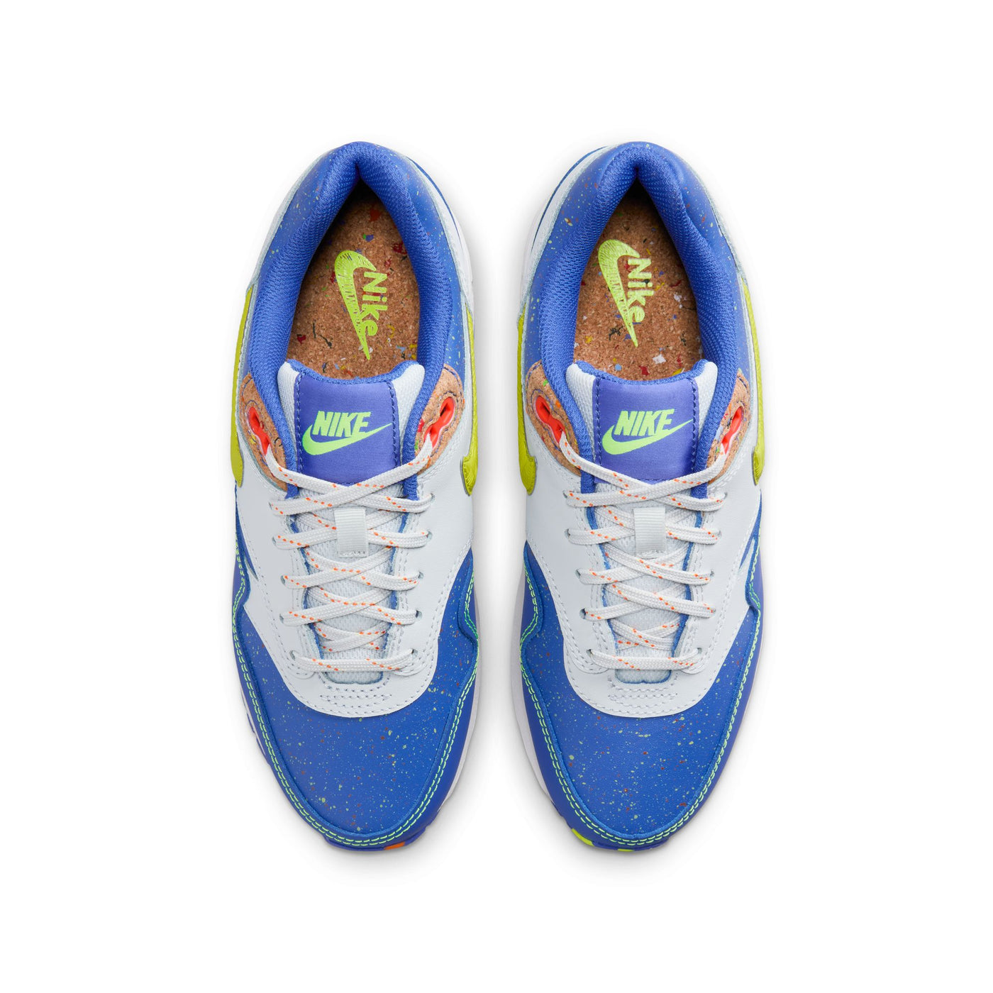 Grade School Nike Air Max 1 Astronomy Blue Photon Dust Total Orange Volt HJ9236-488