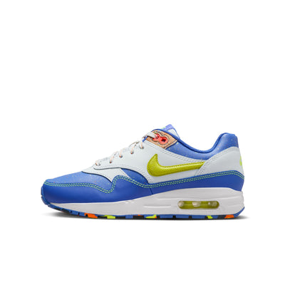 Grade School Nike Air Max 1 Astronomy Blue Photon Dust Total Orange Volt HJ9236-488