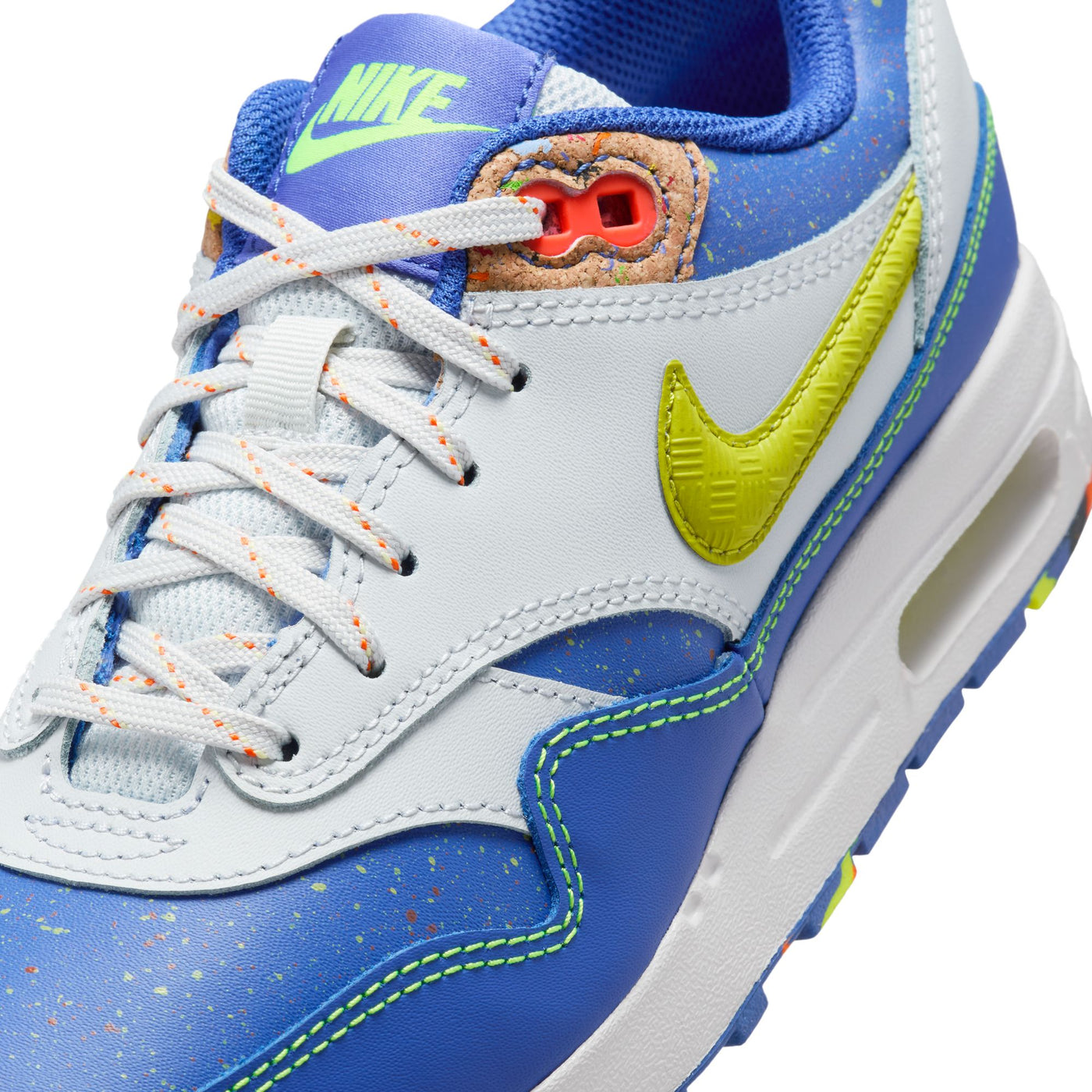 Grade School Nike Air Max 1 Astronomy Blue Photon Dust Total Orange Volt HJ9236-488