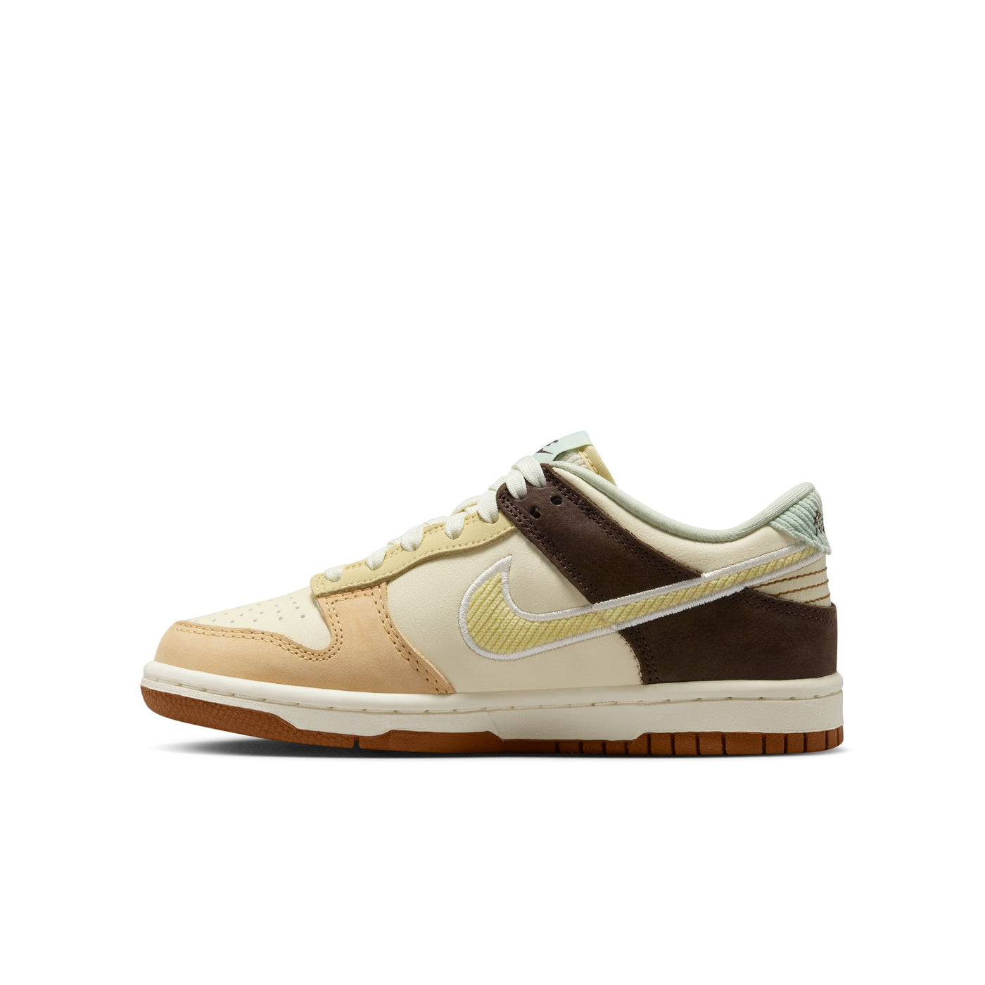 Grade School Nike Dunk Low COCONUT MILK/SOFT YELLOW-SAIL-SEAFOAM HQ3474-171