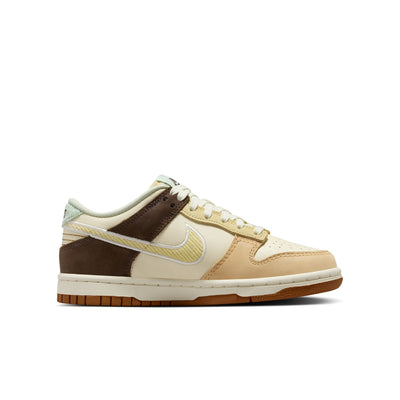 Grade School Nike Dunk Low COCONUT MILK/SOFT YELLOW-SAIL-SEAFOAM HQ3474-171