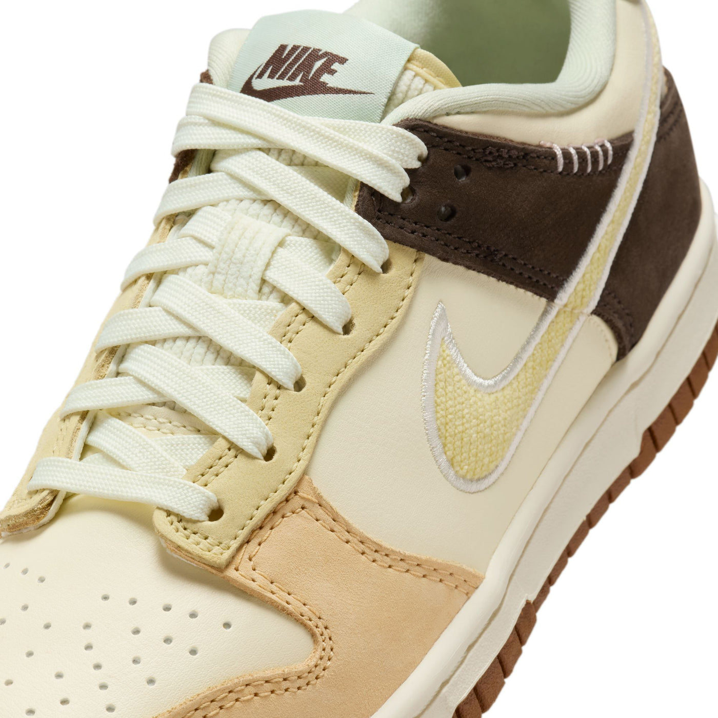 Grade School Nike Dunk Low COCONUT MILK/SOFT YELLOW-SAIL-SEAFOAM HQ3474-171