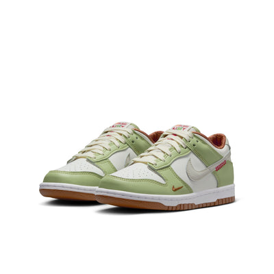 Grade School Nike Dunk Low Sail/light Bone-white-olive Aura HV6001-101