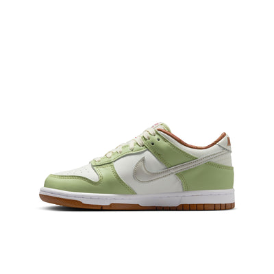 Grade School Nike Dunk Low Sail/light Bone-white-olive Aura HV6001-101