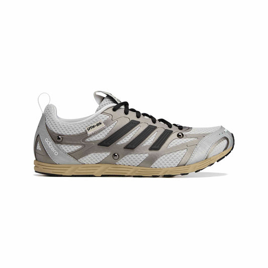 Gray and black athletic shoe on a white background