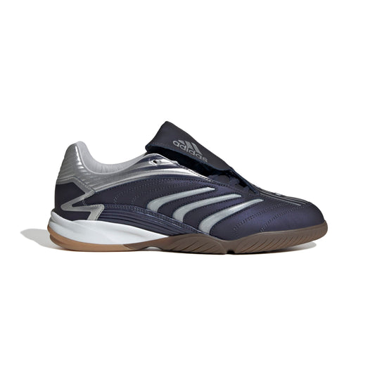 Navy and gray Adidas sneaker on a white background